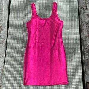 Pink Metallic Mini Dress